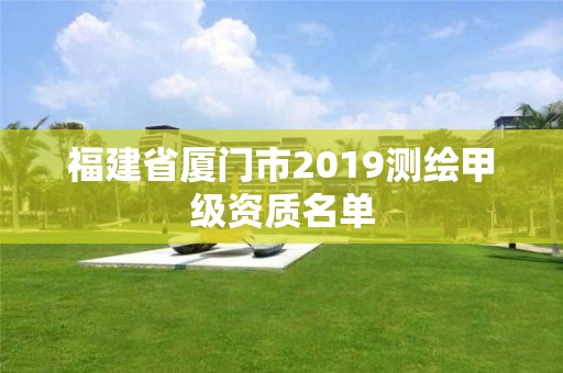 福建省厦门市2019测绘甲级资质名单