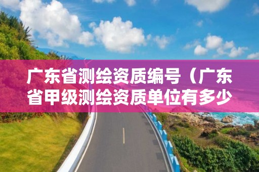 广东省测绘资质编号（广东省甲级测绘资质单位有多少）