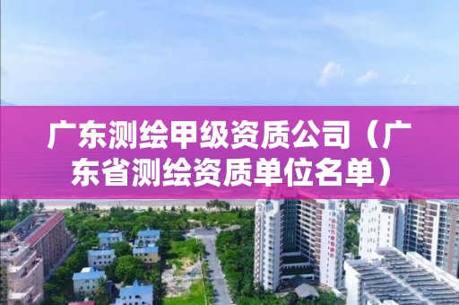 广东测绘甲级资质公司（广东省测绘资质单位名单）