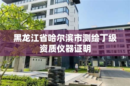 黑龙江省哈尔滨市测绘丁级资质仪器证明