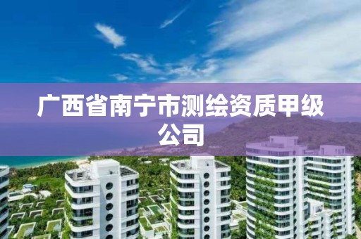 广西省南宁市测绘资质甲级公司