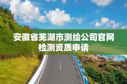 安徽省芜湖市测绘公司官网检测资质申请