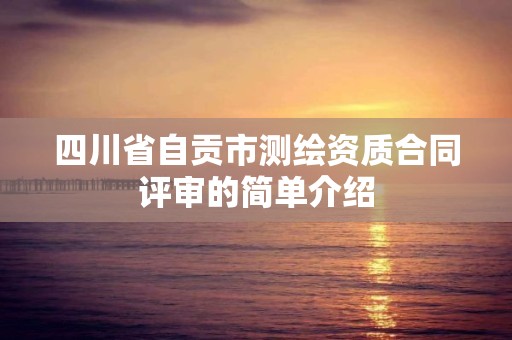 四川省自贡市测绘资质合同评审的简单介绍