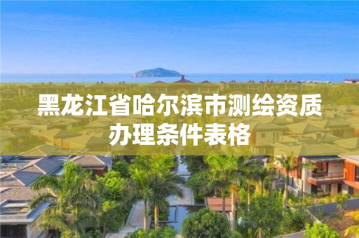 黑龙江省哈尔滨市测绘资质办理条件表格