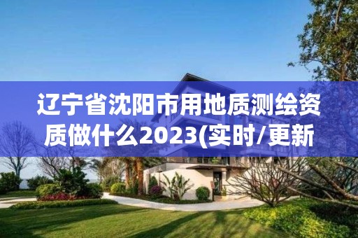 辽宁省沈阳市用地质测绘资质做什么2023(实时/更新中)