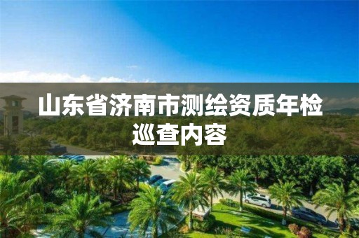 山东省济南市测绘资质年检巡查内容