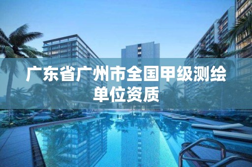 广东省广州市全国甲级测绘单位资质