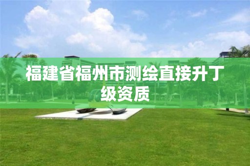 福建省福州市测绘直接升丁级资质