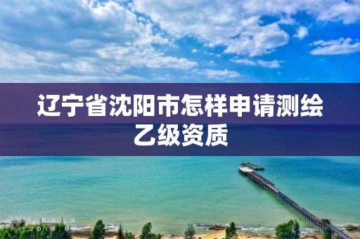 辽宁省沈阳市怎样申请测绘乙级资质