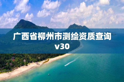 广西省柳州市测绘资质查询v30