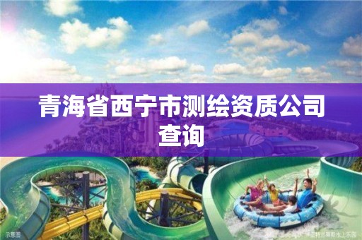 青海省西宁市测绘资质公司查询