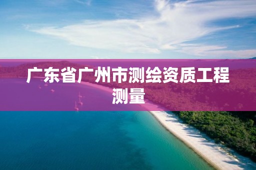 广东省广州市测绘资质工程测量