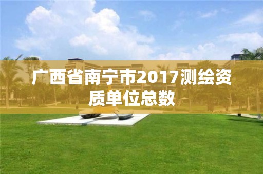 广西省南宁市2017测绘资质单位总数