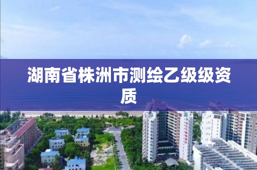 湖南省株洲市测绘乙级级资质