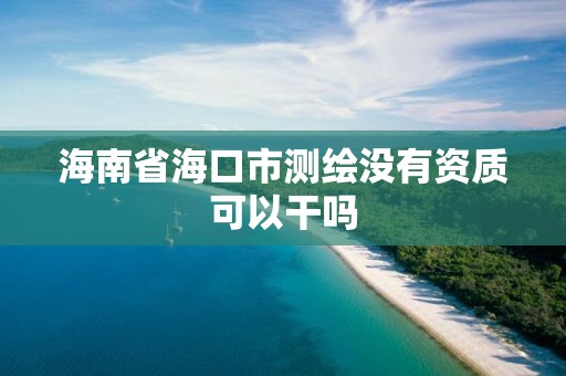 海南省海口市测绘没有资质可以干吗