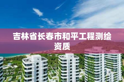 吉林省长春市和平工程测绘资质