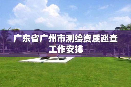 广东省广州市测绘资质巡查工作安排