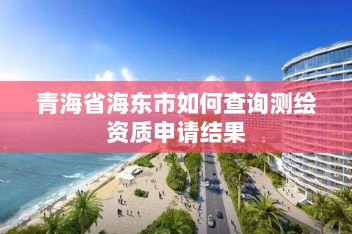 青海省海东市如何查询测绘资质申请结果