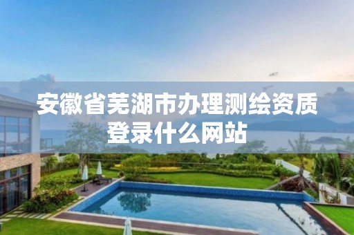 安徽省芜湖市办理测绘资质登录什么网站