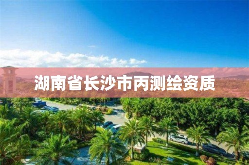 湖南省长沙市丙测绘资质