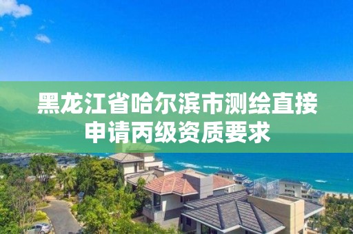 黑龙江省哈尔滨市测绘直接申请丙级资质要求