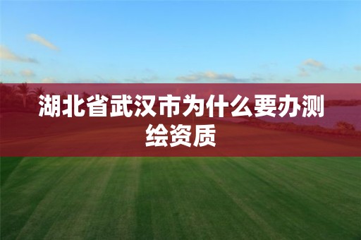 湖北省武汉市为什么要办测绘资质