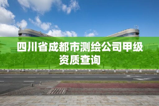 四川省成都市测绘公司甲级资质查询