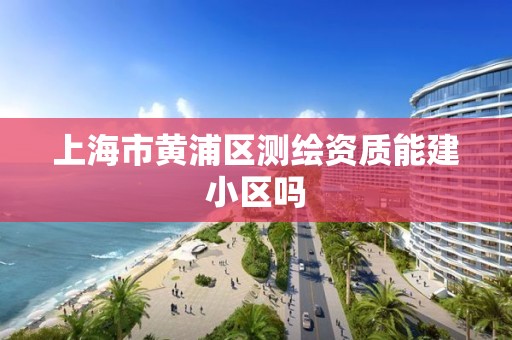 上海市黄浦区测绘资质能建小区吗