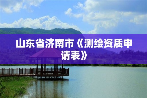 山东省济南市《测绘资质申请表》