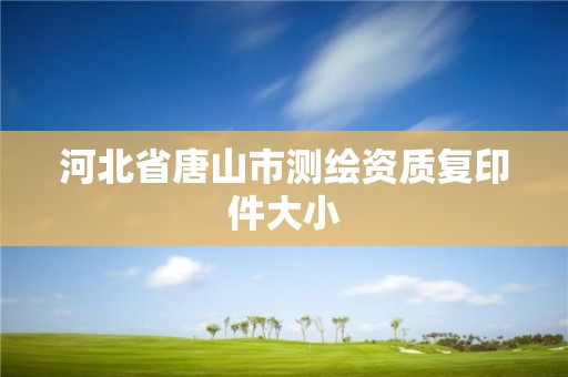 河北省唐山市测绘资质复印件大小