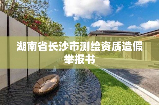 湖南省长沙市测绘资质造假举报书