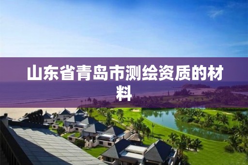 山东省青岛市测绘资质的材料