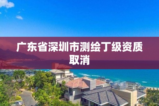 广东省深圳市测绘丁级资质取消