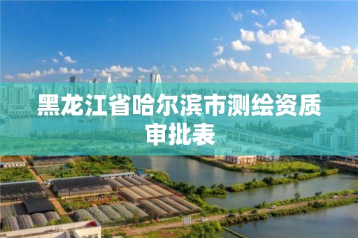 黑龙江省哈尔滨市测绘资质审批表