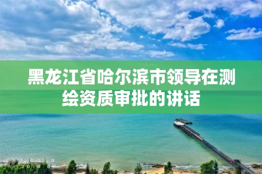 黑龙江省哈尔滨市领导在测绘资质审批的讲话 黑龙江省哈尔滨市领导在测绘资质审批的讲话
