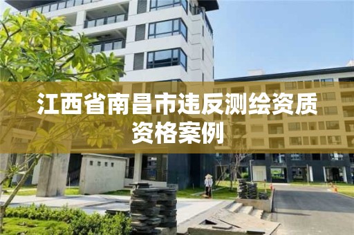 江西省南昌市违反测绘资质资格案例