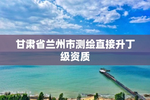 甘肃省兰州市测绘直接升丁级资质