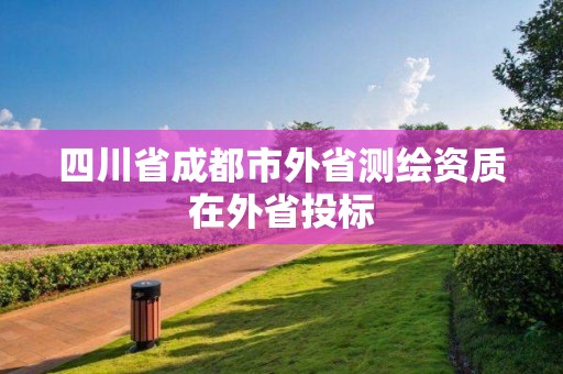 四川省成都市外省测绘资质在外省投标