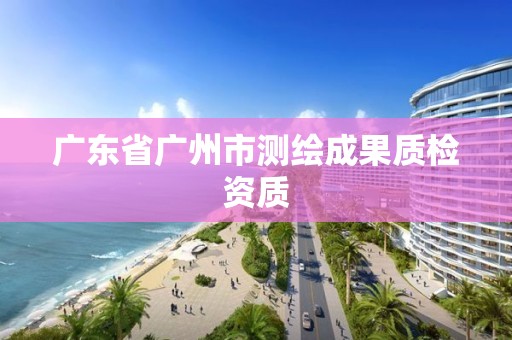 广东省广州市测绘成果质检资质