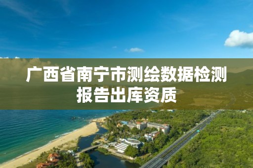 广西省南宁市测绘数据检测报告出库资质