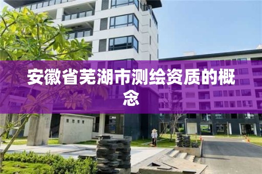 安徽省芜湖市测绘资质的概念