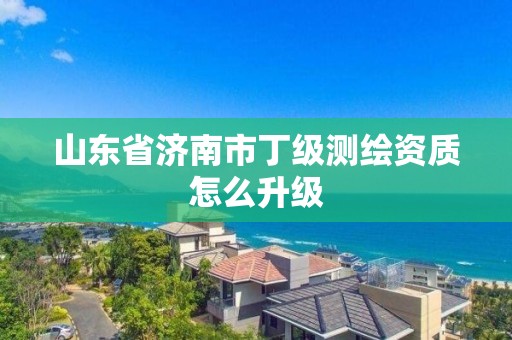 山东省济南市丁级测绘资质怎么升级