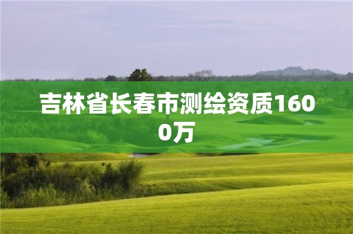 吉林省长春市测绘资质1600万