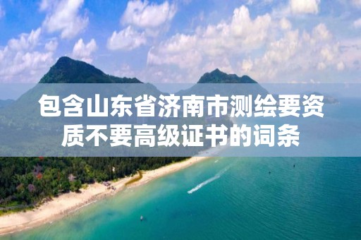 包含山东省济南市测绘要资质不要高级证书的词条