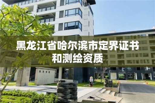 黑龙江省哈尔滨市定界证书和测绘资质