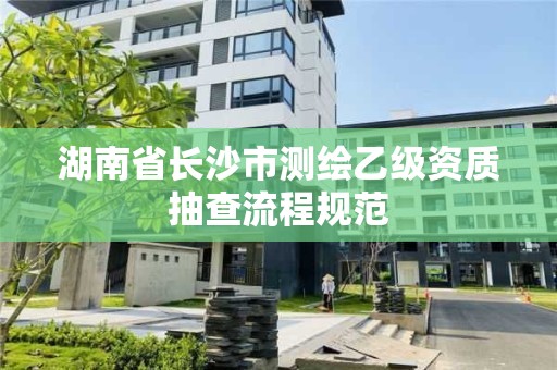 湖南省长沙市测绘乙级资质抽查流程规范