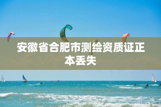 安徽省合肥市测绘资质证正本丢失