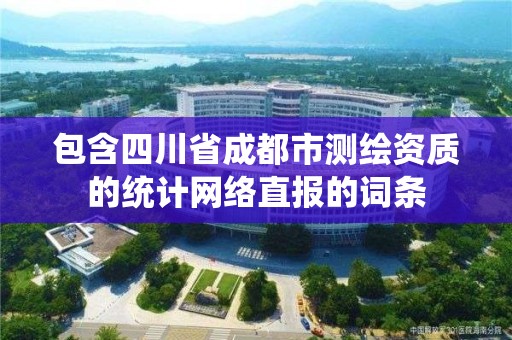 包含四川省成都市测绘资质的统计网络直报的词条