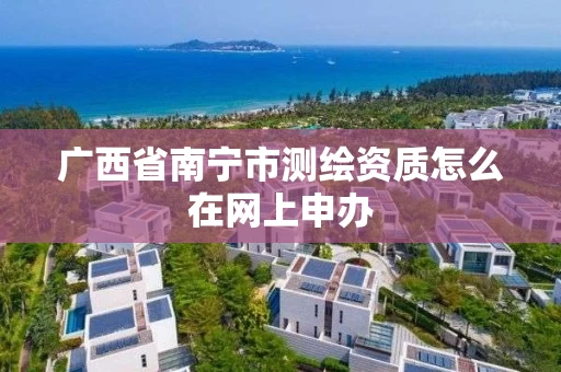 广西省南宁市测绘资质怎么在网上申办 广西省南宁市测绘资质怎么在网上申办