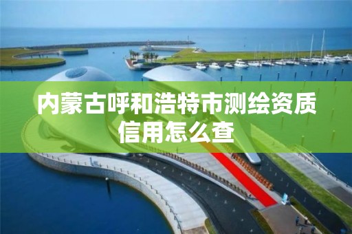 内蒙古呼和浩特市测绘资质信用怎么查